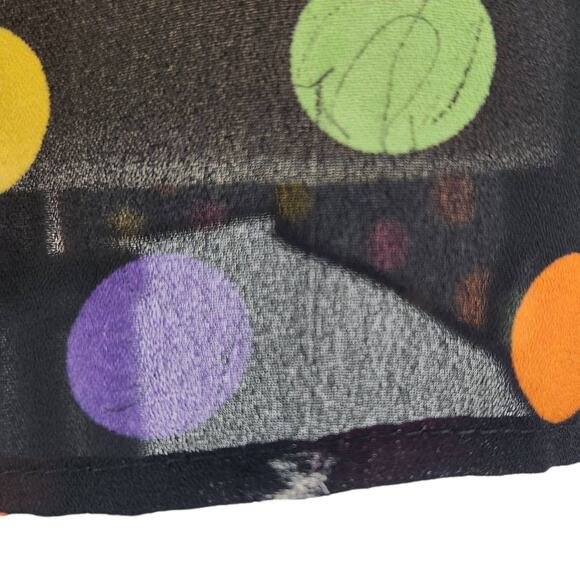 Vintage B.C.B.G. Shirts 70's Polka Dot Sheer Button Front Top - Picture 8 of 9